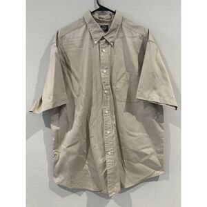 Men's Dockers Beige‎ Short Sleeve Shirt -  Size: XL  - 100% Cotton